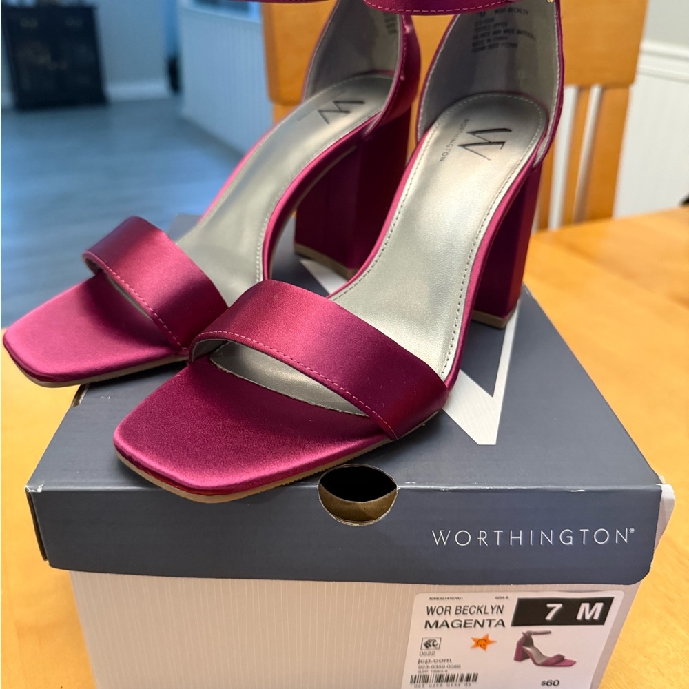 Worthington Fuchsia Becklyn Heels Size 7 NWT